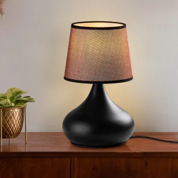 Lampa de masa, Opviq, 892OPV2602, Negru/Maro imagine