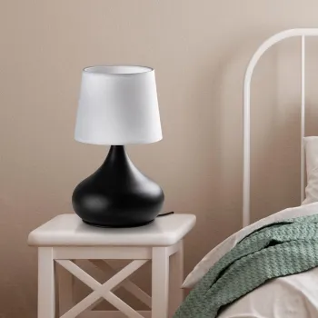 Lampa de masa, Opviq, 892OPV2604, Alb/Negru imagine
