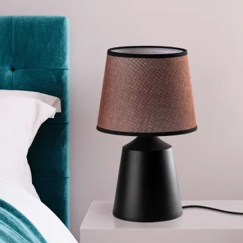 Lampa de masa, Opviq, 892OPV2610, Negru/Maro imagine