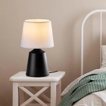 Lampa de masa, Opviq, 892OPV2612, Alb/Negru imagine