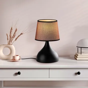 Lampa de masa, Opviq, 892OPV2614, Negru/Maro imagine