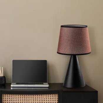 Lampa de masa, Opviq, 892OPV2618, Negru/Maro imagine