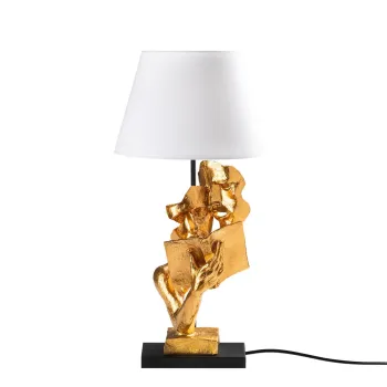 Lampa de masa, Opviq, 897TNL1130, Aur/Alb imagine