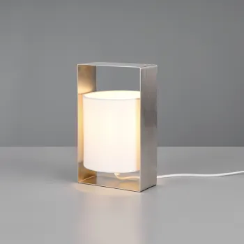 Lampa de masa Pail, RL, 16x15x27 cm, 10W, 1x E27, metal, nichel mat imagine