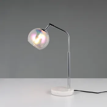 Lampa de masa Paxton, TRIO, 28x15x45 cm, 10W, 1x E14, metal, argintiu imagine