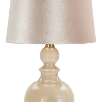 Lampa de masa Perly, Mauro Ferretti, 1 x E27, 40W, 37.5x61 cm, sticla/fier/catifea, perla imagine