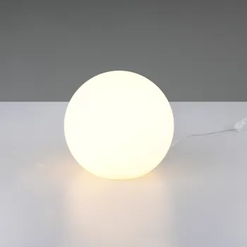 Lampa de masa Pingpong, RL, 20x18.5 cm, 25W, 1x E27, sticla, alb imagine