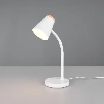 Lampa de masa Pongo, RL, 13x36 cm, 4.5W, 1x SMD, plastic, alb/natur imagine