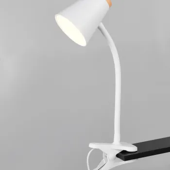 Lampa de masa Pongo, RL, 9.5x33 cm, 4.5W, 1x SMD, plastic, alb/natur imagine