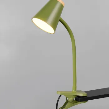 Lampa de masa Pongo, RL, 9.5x33 cm, 4.5W, 1x SMD, plastic, verde/natur imagine
