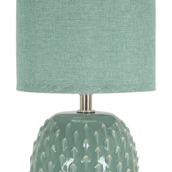 Lampa de masa Pontus, Mauro Ferretti, 1 x E14, 40W, 14x27 cm, ceramica/fier/textil, albastru deschis imagine