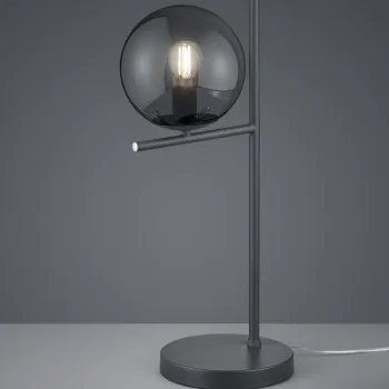 Lampa de masa Pure, TRIO, 18x52 cm, 28W, 1x E14, metal, antracit imagine