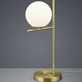 Lampa de masa Pure, TRIO, 18x52 cm, 28W, 1x E14, metal, bronz mat/alb imagine