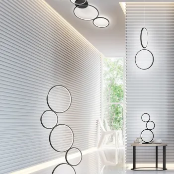 Lampa de masa Rondo, TRIO, 20.7x15x45 cm, 17W, 1x SMD, metal, negru mat imagine