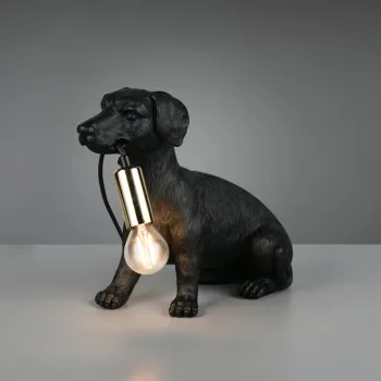 Lampa de masa Rudi, RL, 28x12.5x23.5 cm, 10W, 1x E14, polirasina, negru imagine