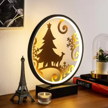 Lampa de masa, Shadow, 526SHD1133, Metal, Negru/Cupru imagine