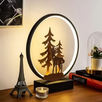 Lampa de masa, Shadow, 526SHD1138, Metal, Negru/Cupru imagine
