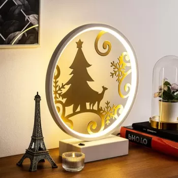 Lampa de masa, Shadow, 526SHD1141, Metal, Alb/Auriu imagine