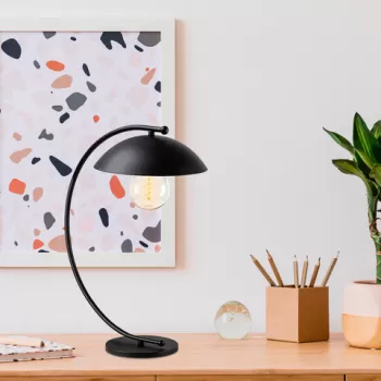 Lampa de masa, Sheen, 521SHN1143, Metal, Negru imagine