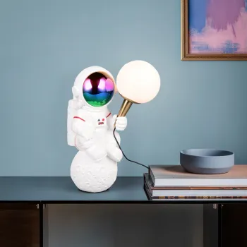 Lampa de masa Strong, RL, 20x20x33 cm, 1.5W, 1x SMD, polirasina, alb imagine