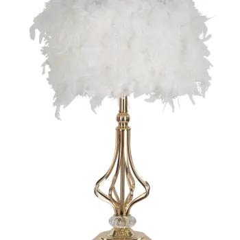 Lampa de masa Tarty, Mauro Ferretti, 1 x E27, 40W, 25x54 cm, fier, auriu/alb imagine