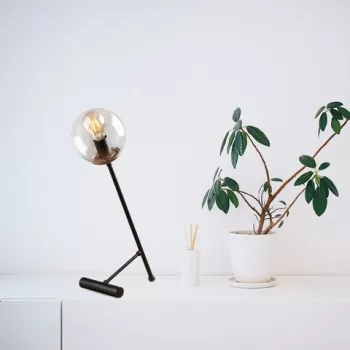 Lampa de masa, Tatum, 584TTM1713, Metal, Negru imagine