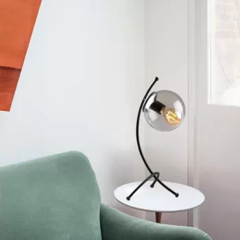 Lampa de masa, Tatum, 584TTM1717, Metal, Negru imagine