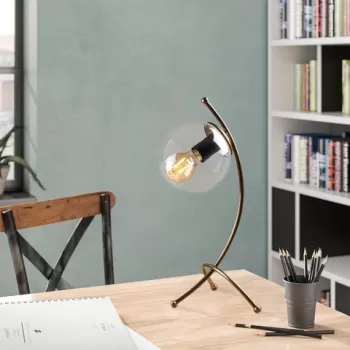 Lampa de masa, Tatum, 584TTM1725, Metal, Vintage imagine