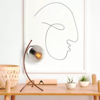 Lampa de masa, Tatum, 584TTM1726, Metal, Cupru imagine