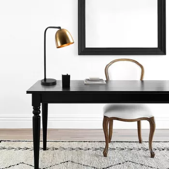 Lampa de masa, Tatum, 584TTM1728, Metal, Negru / Vintage imagine