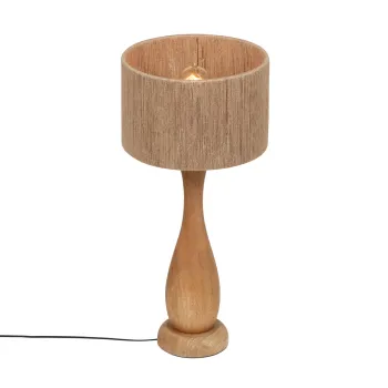 Lampa de masa Toba, TRIO, 24.5x54 cm, 10W, 1x E27, lemn, natur imagine