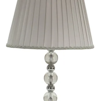 Lampa de masa Tolly, Mauro Ferretti, 1 x E27, 40W, 30x48 cm, metal/sticla/textil, argintiu imagine