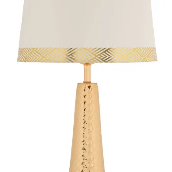 Lampa de masa Tower, Mauro Ferretti, 1 x E27, 40W, 30x54 cm, fier, auriu/alb imagine