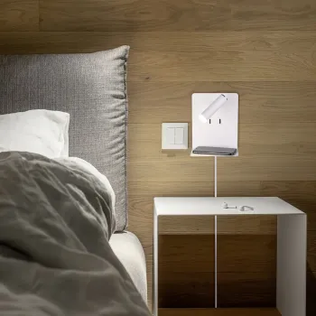 Lampa de perete Element, TRIO, 16x20 cm, 3W / 1.5W, 2x SMD, metal, alb mat imagine