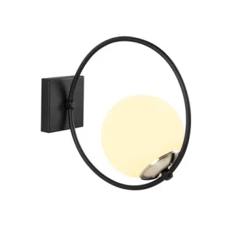 Lampa de perete Opviq Dolunay, E27, 100 W, 28x31 cm, alb/negru imagine