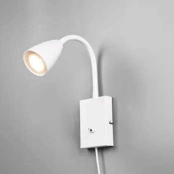 Lampa de perete Wanda, TRIO, 8.5x22x23.5 cm, 10W, 1x GU10, metal, alb mat imagine