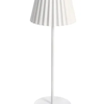 Lampa LED de exterior Artika, Bizzotto, 12.5x36 cm, cu baterie reincarcabila, otel acoperit cu pulbere, alb imagine