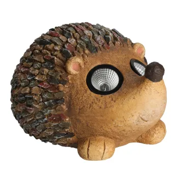 Lampa solara de gradina Hedgehog, 31x22.7x19 cm, oxidat de magneziu, maro imagine