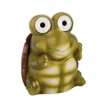 Lampa solara de gradina Turtle, Lumineo, H12 cm, kaki imagine