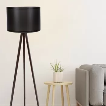 Lampadar, 104, FullHouse, 38 x 145 cm, 1 x E27, 60W, negru/maro imagine