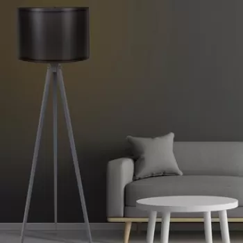 Lampadar, 112, FullHouse, 38 x 145 cm, 1 x E27, 60W, negru/gri imagine