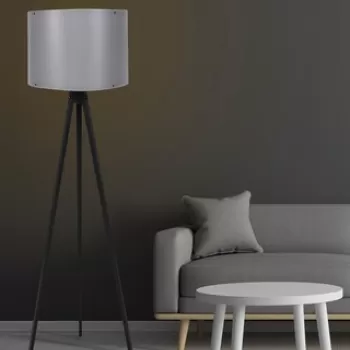 Lampadar, 113, FullHouse, 38 x 145 cm, 1 x E27, 60W, negru/gri imagine