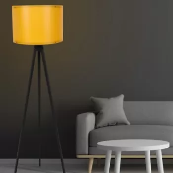 Lampadar, 114, FullHouse, 38 x 145 cm, 1 x E27, 60W, galben/negru imagine