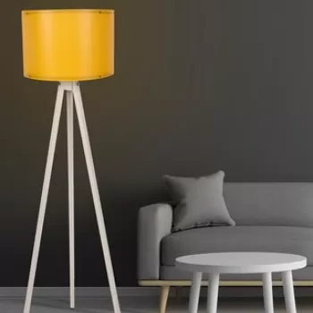 Lampadar, 117, FullHouse, 38 x 145 cm, 1 x E27, 60W, crem/galben imagine