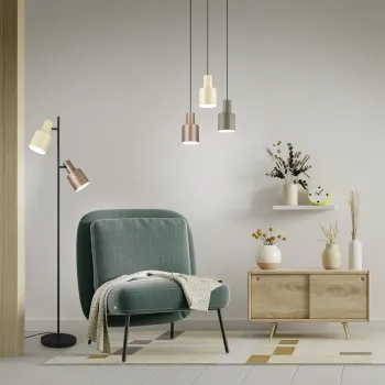 Lampadar Agudo, TRIO, 30x23x159.5 cm, 10W, 2x E27, metal, multicolor imagine