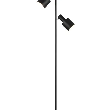 Lampadar Agudo, TRIO, 30x23x159.5 cm, 10W, 2x E27, metal, negru mat imagine