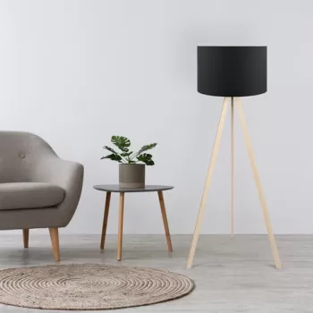 Lampadar, AYD-1521, Insignio, 38 x 140 cm, 1 x E27, 60W, negru/maro imagine