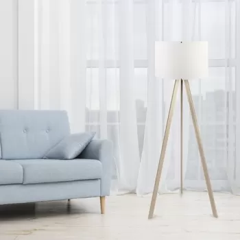 Lampadar, AYD-1523, Insignio, 38 x 140 cm, 1 x E27, 60W, alb/maro imagine