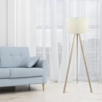 Lampadar, AYD-1524, Insignio, 38 x 140 cm, 1 x E27, 60W, crem/maro imagine