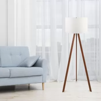 Lampadar, AYD-1528, Insignio, 38 x 140 cm, 1 x E27, 60W, alb/maro imagine